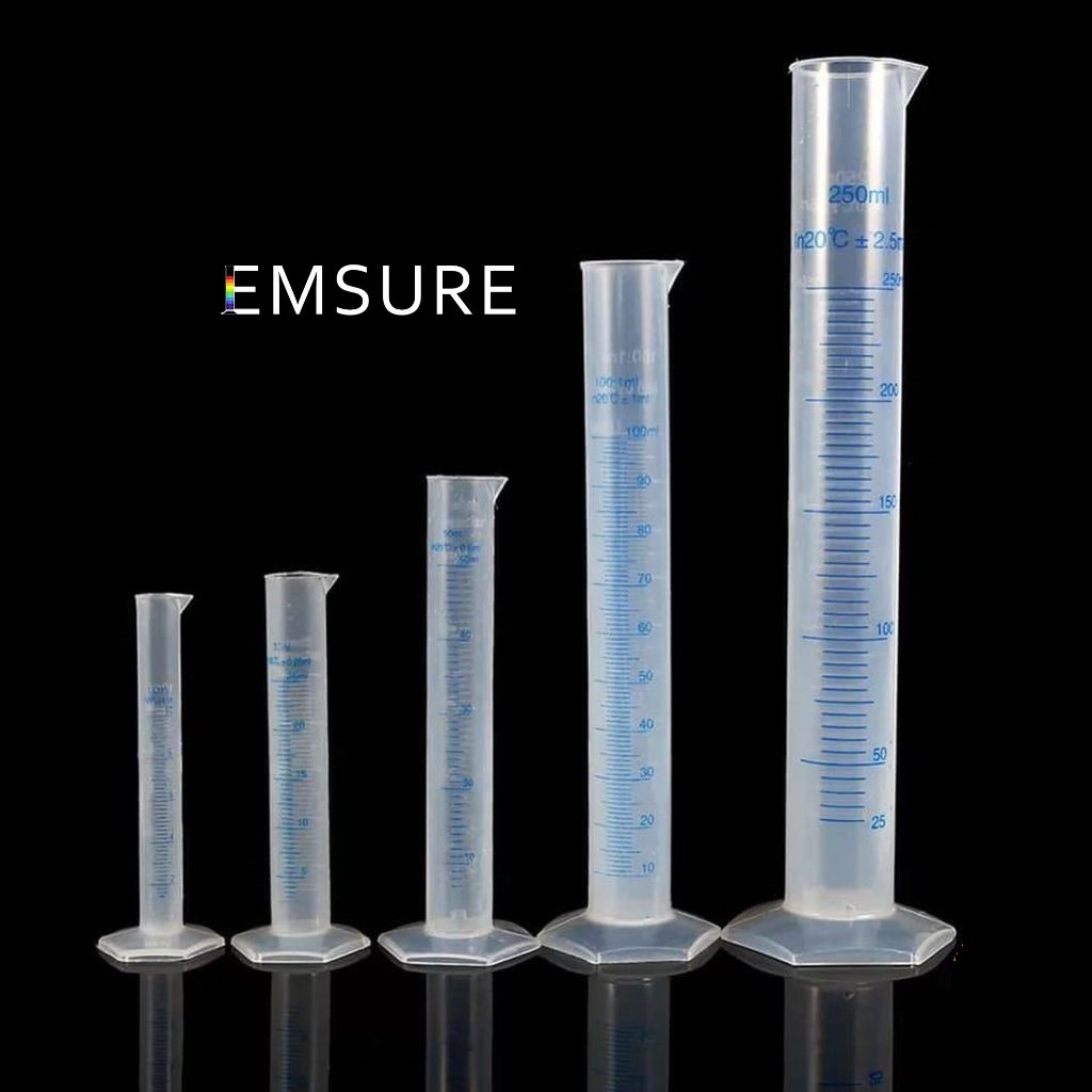 ỐNG ĐONG LƯỜNG NHỰA PP 250-500-1000 ML (1Lít) VẠCH CHIA MÀU XANH CHÍNH XÁC | Graduated cylinders [EMSURE647]