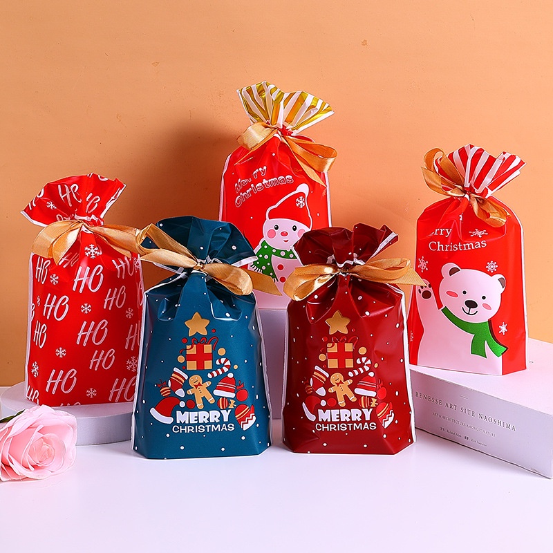 Bộ 10 Túi Đựng Bánh Quy Chủ Đề Giáng Sinh