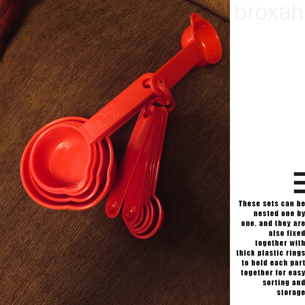 Bộ 11 muỗng đo lường bằng nhựa tiện dụng cho nhà bếp