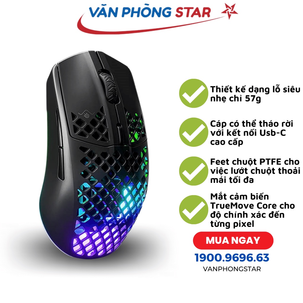 Chuột game Steelseries Aerox 3 đen