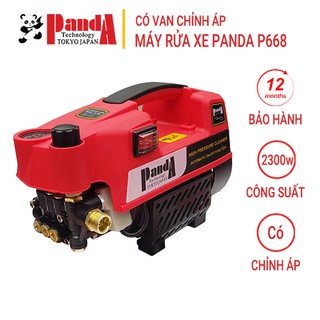 Máy rửa xe panda pd668, có chỉnh áp, công suất 2300w, bảo hành 12 tháng