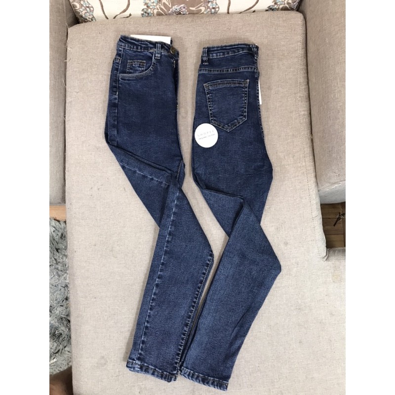 Quần jean nữ cạp cao dáng ôm haiquang chất jean siêu co dãn -mã 5007