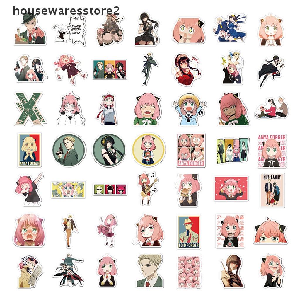 [housewaresstore2] 100 Miếng Dán Anime SPY x FAMILY Yor Forger Loid Forger Anya