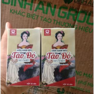 Combo 2 lọ viên giảm béo táo đỏ an nhiên