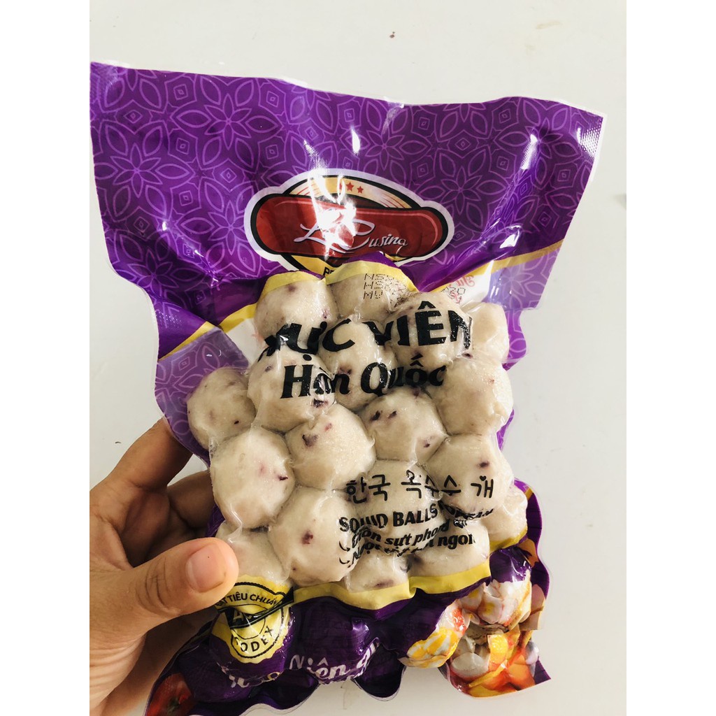 1Kg Mực Viên Hàn Quốc Lacusina thơm ngon/ gói 500g_ Ship hỏa tốc