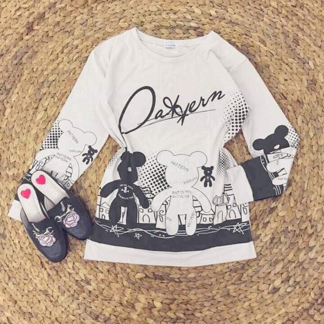 (siêu rẻ) Áo thun nữ hoạ tiết gấu cực xinh dn068 (giá tốt)