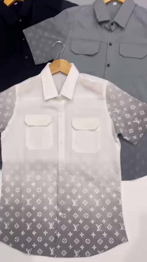 Áo sơ mi nam tay ngắn chất đũi thiết kế phối loang màu in họa tiết vải dày thoáng mát 3 màu mẫu mới TANBEO_FASHION | BigBuy360 - bigbuy360.vn