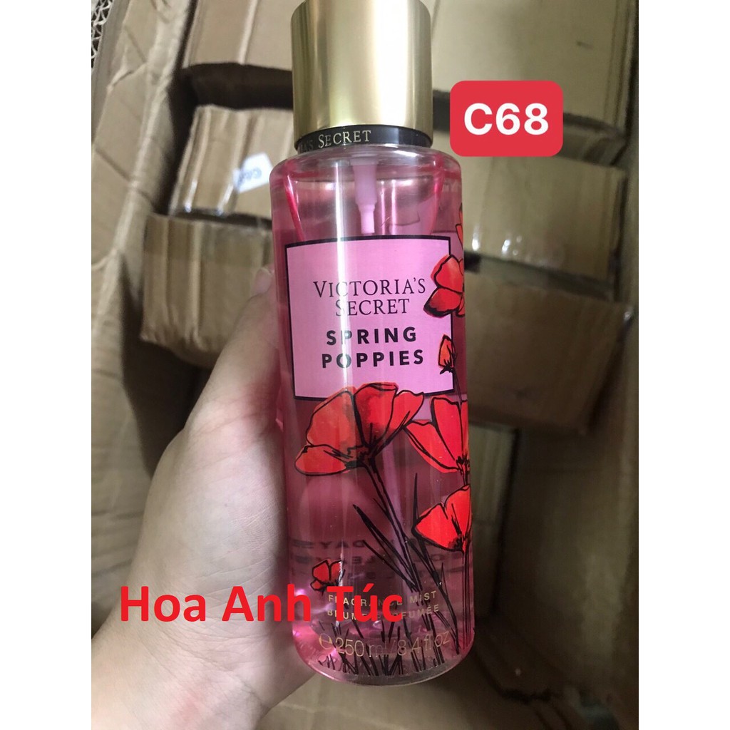 Nước hoa Body Victoria’s Secret - Spring Poppies Fragrance Mist (250ml)