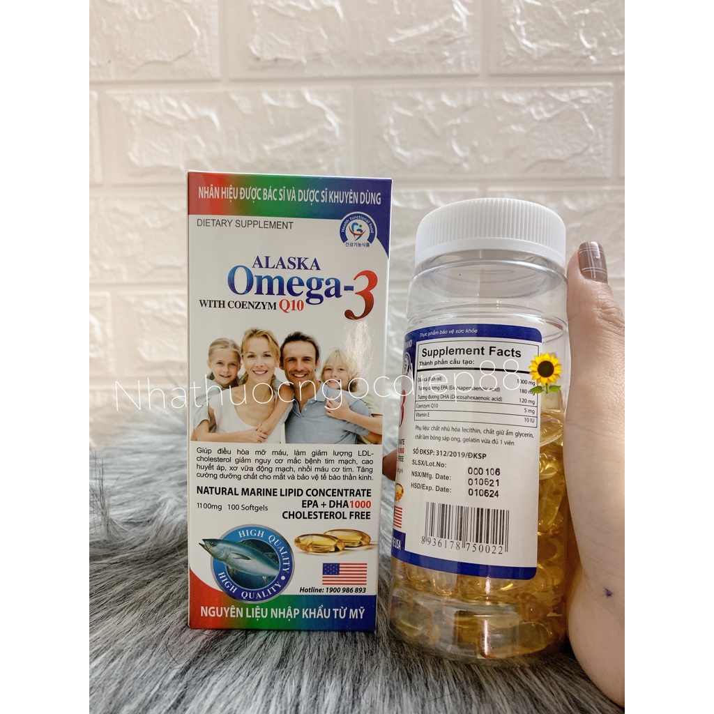 DẦU CÁ OMEGA3 WITH COENZYM Q10 (100 viên)