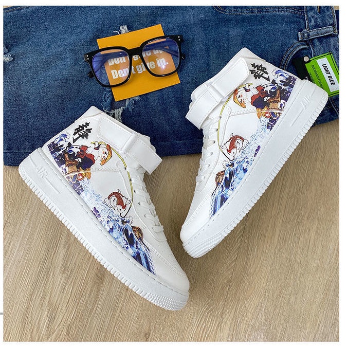 Mới Giày Thể Thao Nam Cổ Cao In Hình Dragon Ball Cá Tính