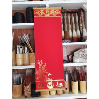 combo 10 tờ Giấy viết thư pháp. bao gồm cả nẹp treo. Kích thước 27x80cm.