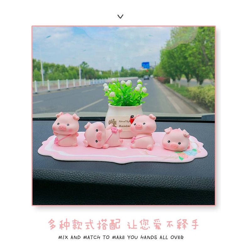 Set Heo Minie Cute Dễ Thương Trang Trí Taplo Ô Tô