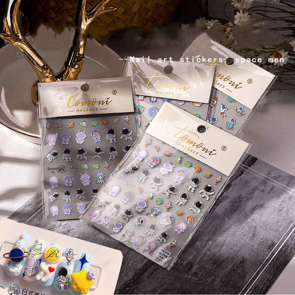[Hàng mới về] Nhãn Dán Họa Tiết Hoạt Hình 3D Trang Trí Móng Tay DIY
