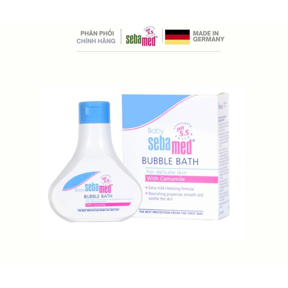 Sữa Tắm Tạo Bọt Dịu Nhẹ Cho Bé Sebamed Baby Bubble Bath pH 5.5 SBB01B (200ml)