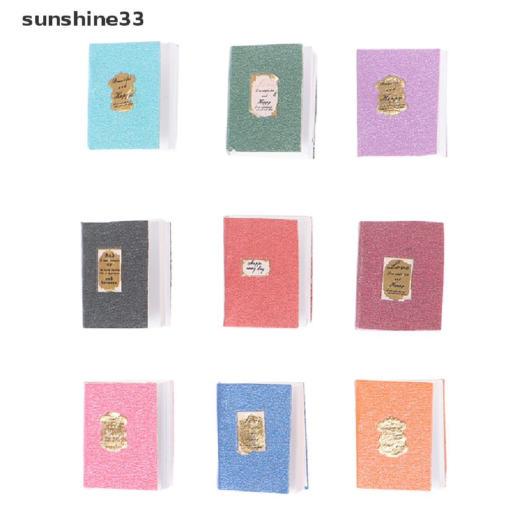 SU 4pcs/set 1/12 Dollhouse Miniature Classic Colorful Books Model Scene Accessories n