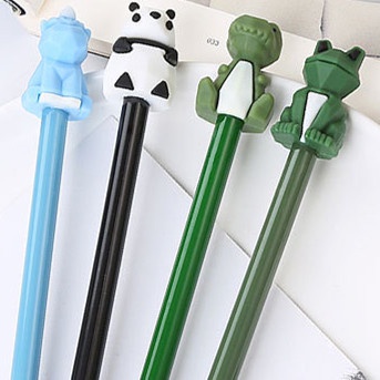 Bút mực gel phong cách động vật hoạt hình 3D xinh xắn