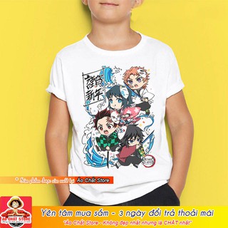 (Hot) Áo thun Kimetsu no Yaiba Full Team Chibi Đẹp KY10