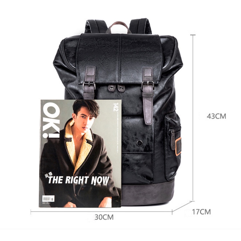 Balo nam da tự nhiên công suất lớn phong cách mới