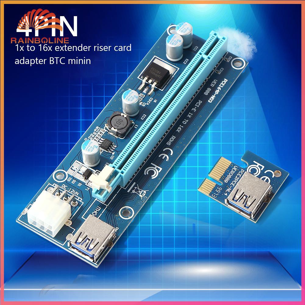 Card Mở Rộng Pci-E Riser Express 1x 4x 8x 16x 4 Pin