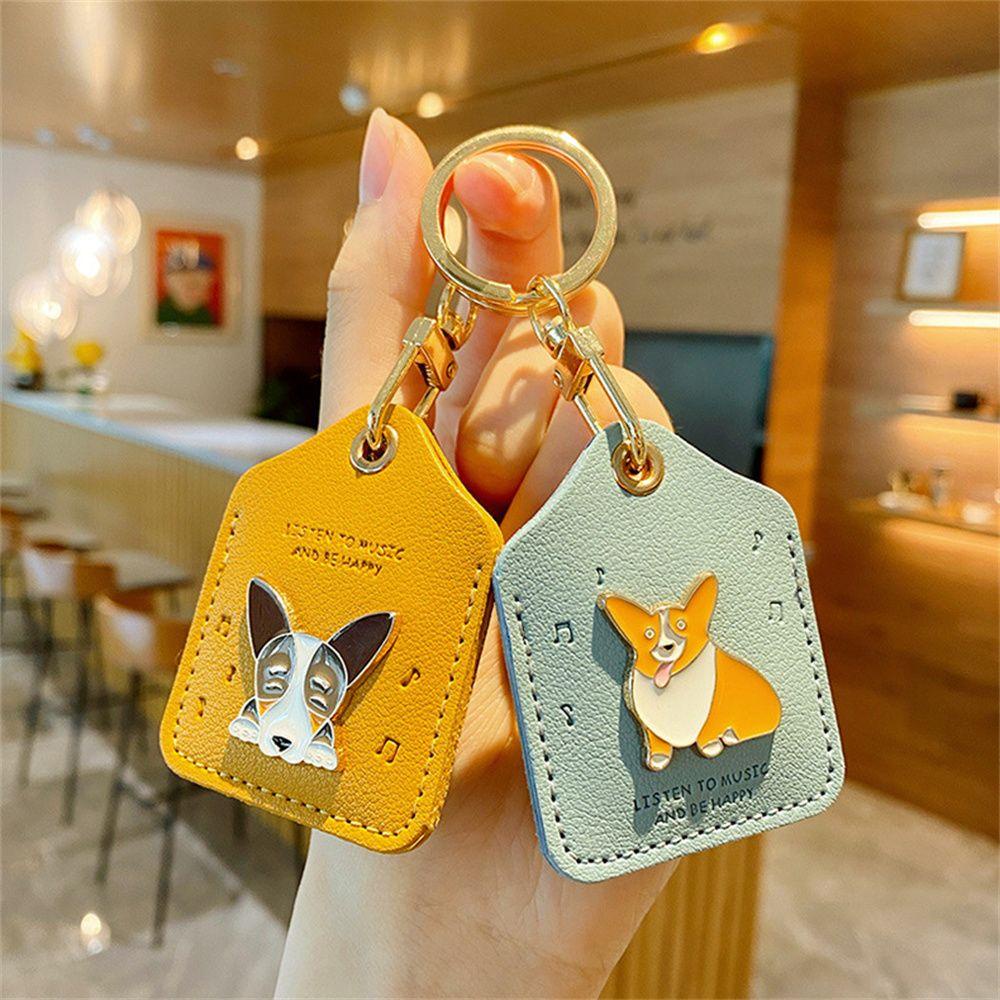 LANFY Móc Khóa Hình Chú Chó Corgi Dễ Thương Sáng Tạo