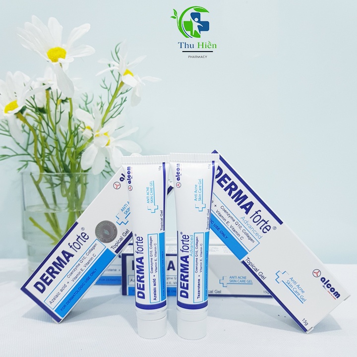Derma forte advanced gel giảm mụn trứng cá, mụn ẩn, đầu đen, mờ sẹo, ngừa thâm dưỡng trắng mịn da
