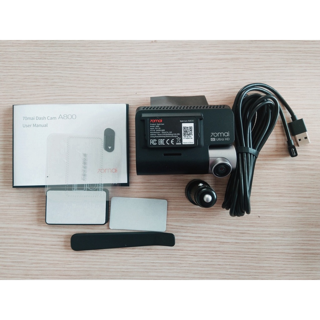 Bộ Camera hành trình trước và sau ô tô Xiaomi 70mai. Bản Quốc Tế cao cấp A800S, 4K | BigBuy360 - bigbuy360.vn