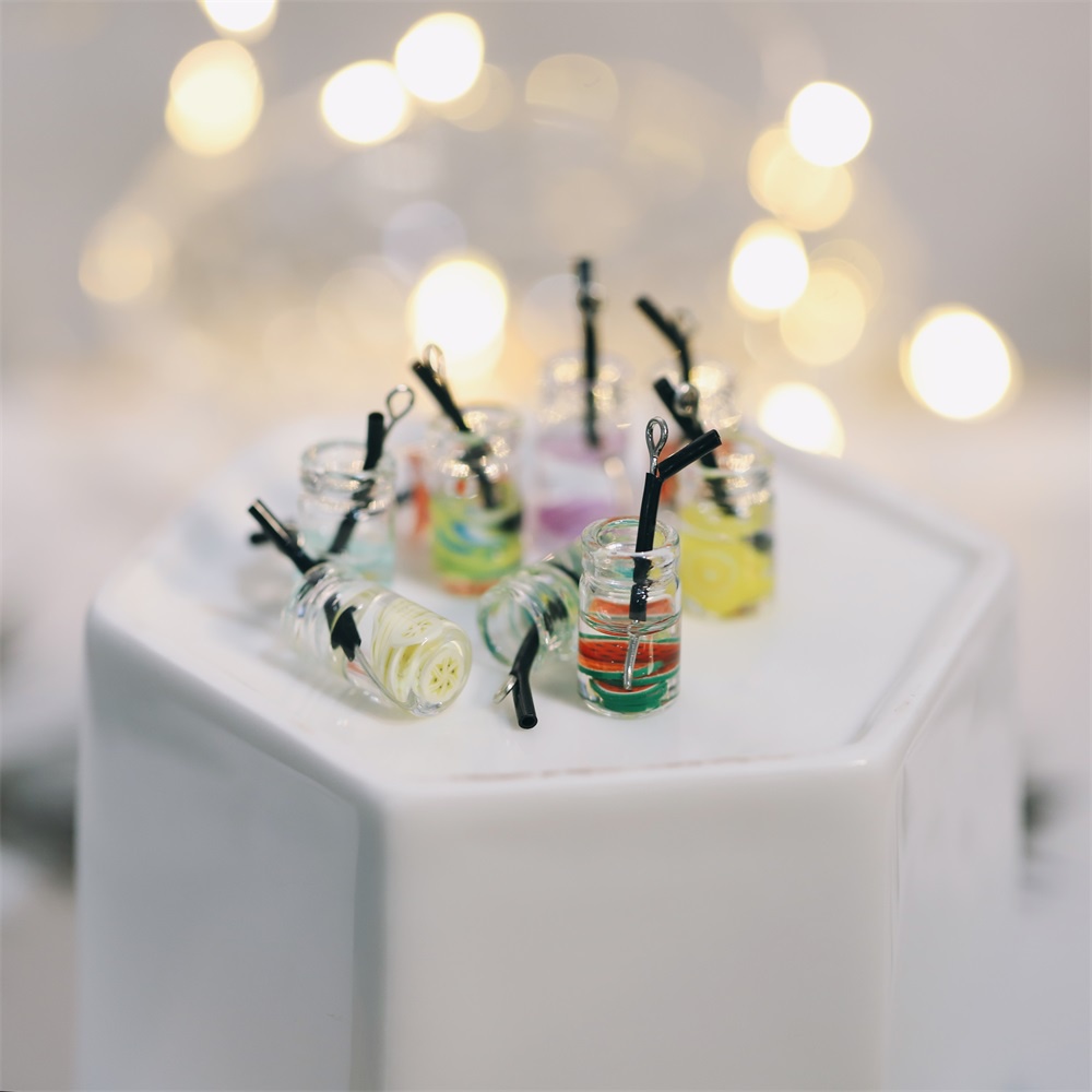 Set 10 phụ kiện trang trí ST.KUNKKA hình ly nước độc đáo tùy chọn màu sắc