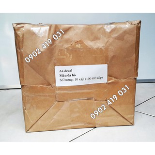 Giấy Decal Da Bò A4 [ Xấp 100 tờ ]