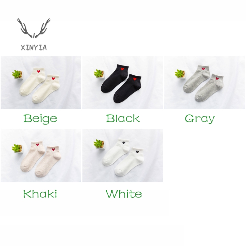 Vớ nữ ngắn Vớ cotton thể thao Mẫu tình yêu có sẵn quanh năm