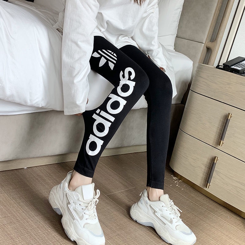 ADIDAS Quần Thể Thao Puma Lưng Cao Dáng Rộng Chất Liệu Co Giãn Tốt Có Túi Năng Động Thời Trang
