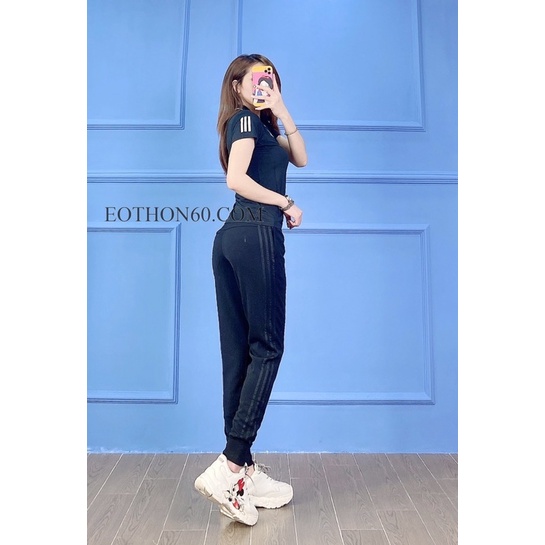 Áo polo das có cổ ,quần jogger 3 sọc có bo logo thêu  Eothon60