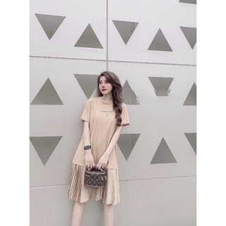 Váy cotton suông ly dập