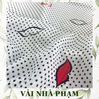 Voan tằm bi nền màu trắng đục - khổ vải 1.5m - vải nhà phạm