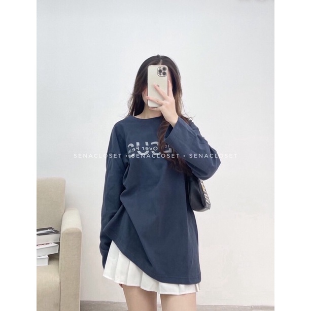 Áo phông dài tay cotton Quảng Châu (Ảnh thật)