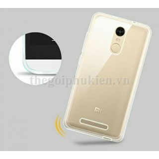 Ốp lưng silicon dẻo trong suốt + kính cường lực Xiaomi Redmi Note 3 siêu mỏng 0.5 mm