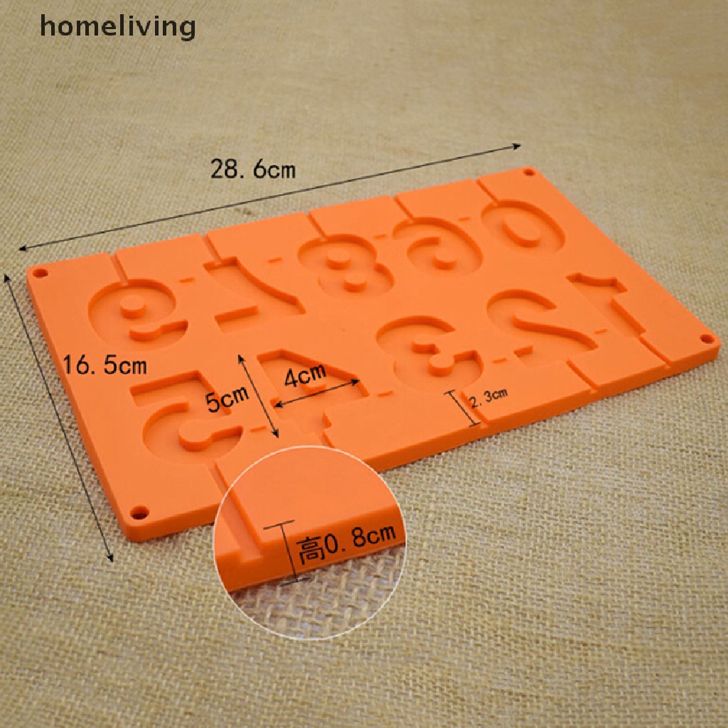 Khuôn Silicone Làm Bánh Kẹo Hình Số 0-9 3D Độc Đáo