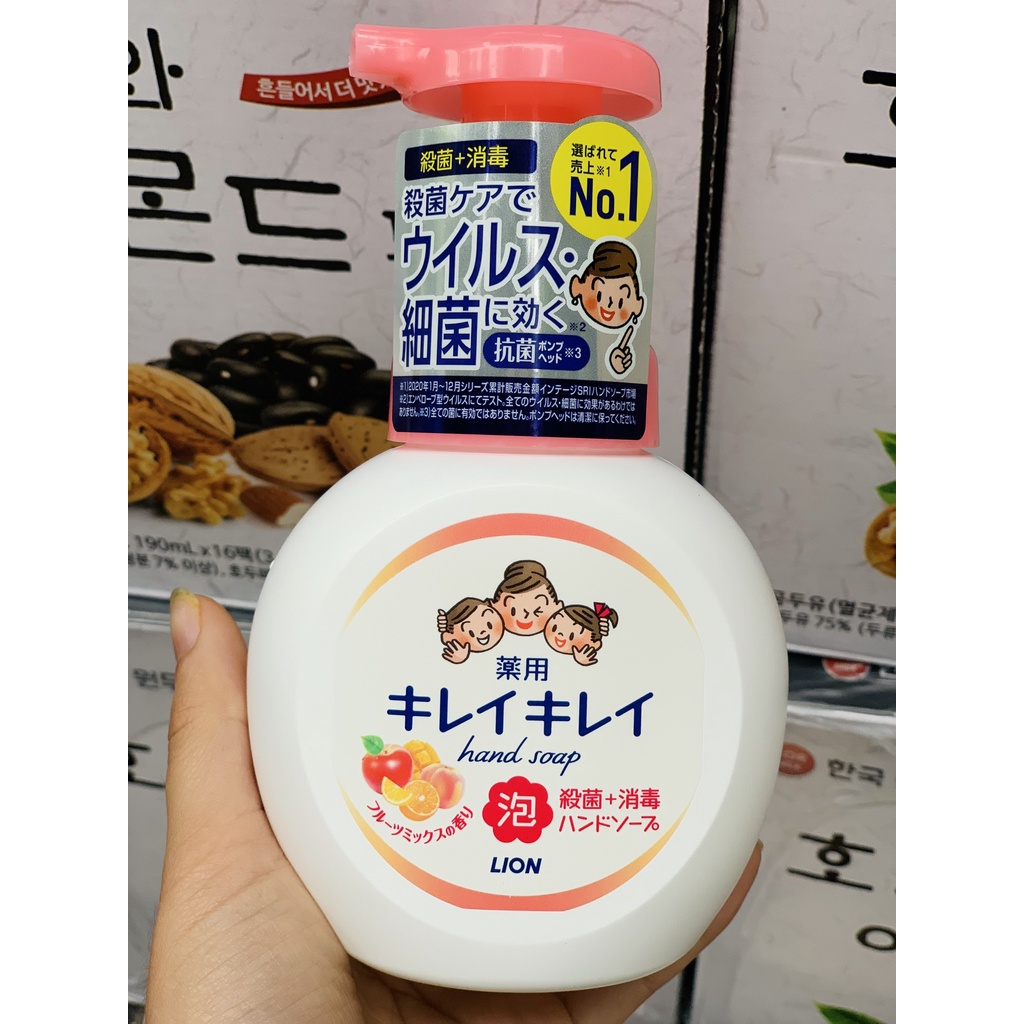 NƯỚC RỬA TAY TẠO BỌT LION NHẬT BẢN 250ML - AN TOÀN CHO TRẺ EM