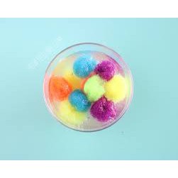 Slime trong pompom 100ml SLM7 thủ công handmade