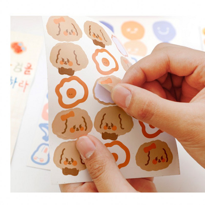 Combo 03 miếng sticker dán sổ hình icon emoji/ hoa sakura - VP096