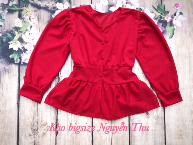 Áo peplum bigsize 67-85kg (1size) hinh thật