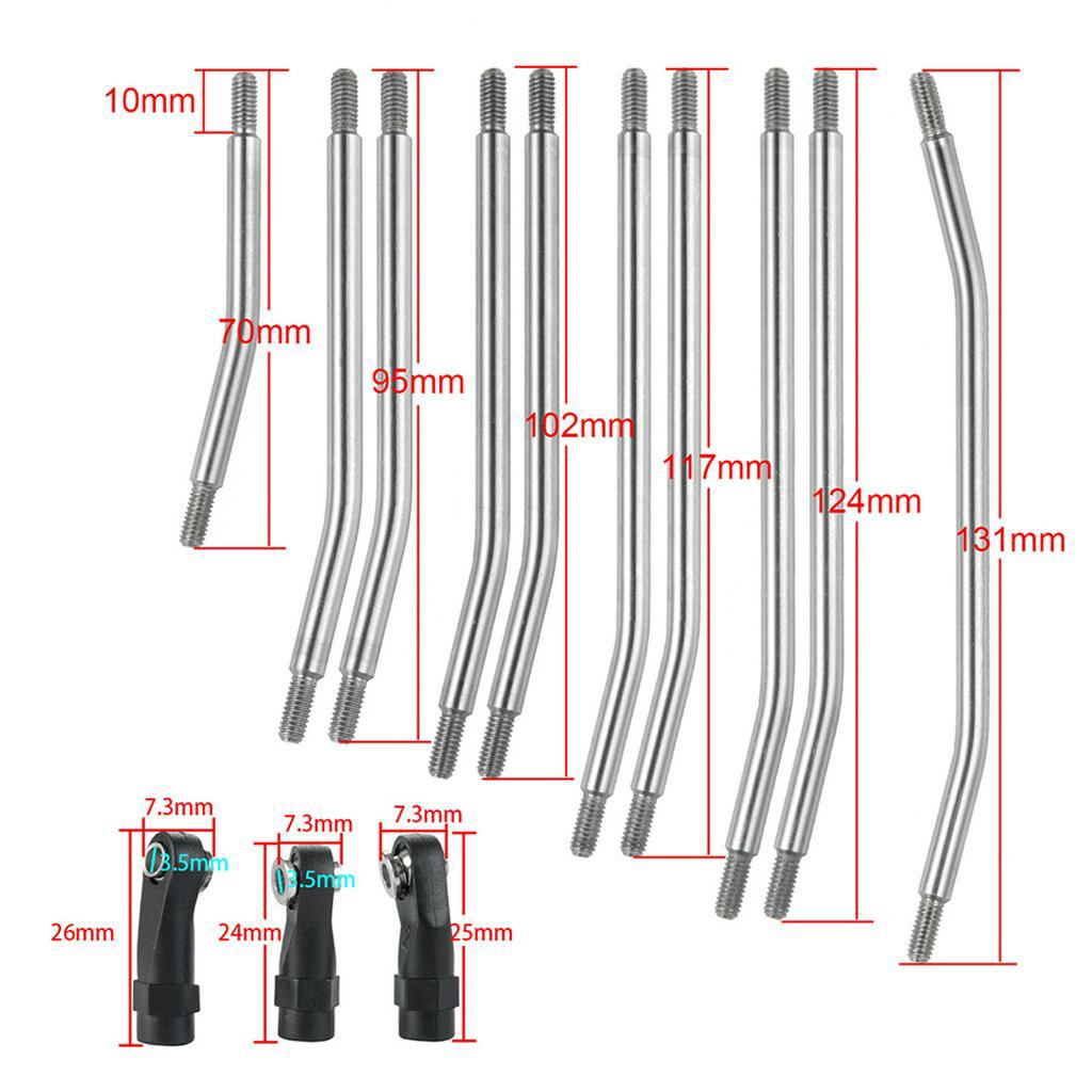 Trục Nối Bằng Thép Không Gỉ Cho Xe Điều Khiển Từ Xa Axial SCX10 1: 10 313mm Enjoylife 3