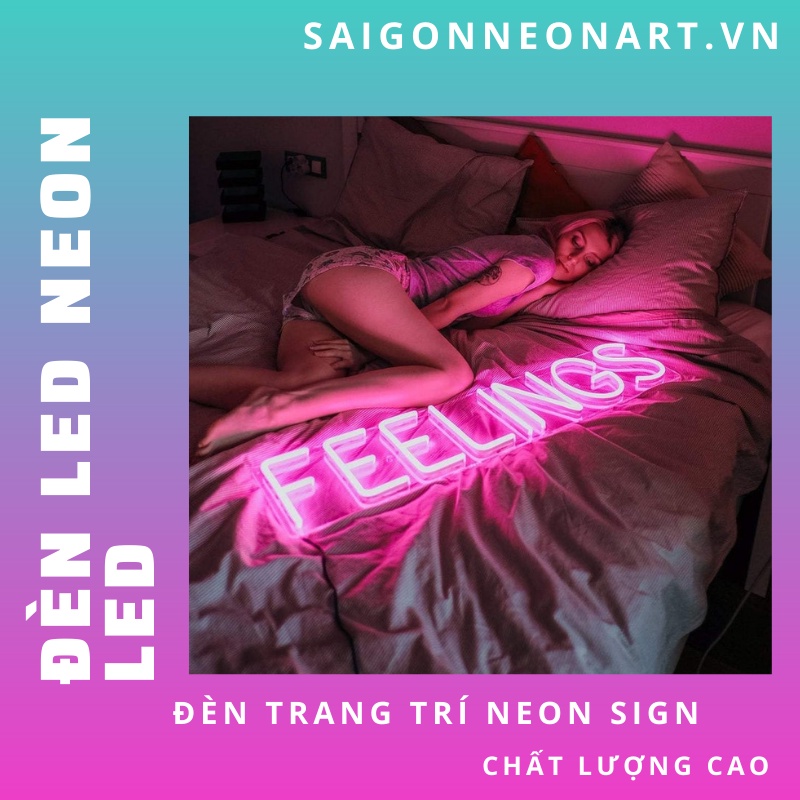 Đèn trang trí led neon sign chữ FEELINGS