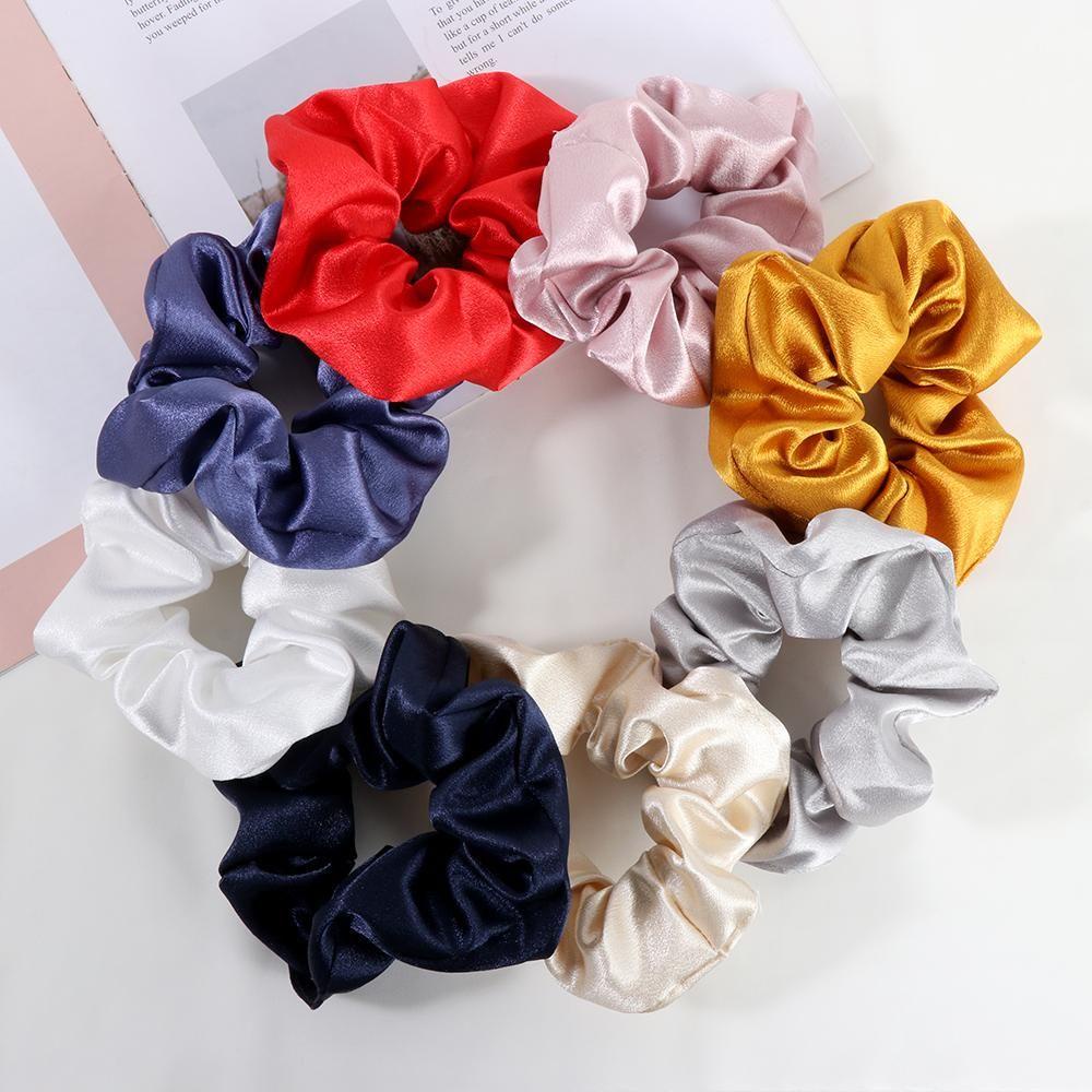 LEILY Dây Buộc Tóc Đuôi Ngựa Bằng Lụa Satin Thời Trang