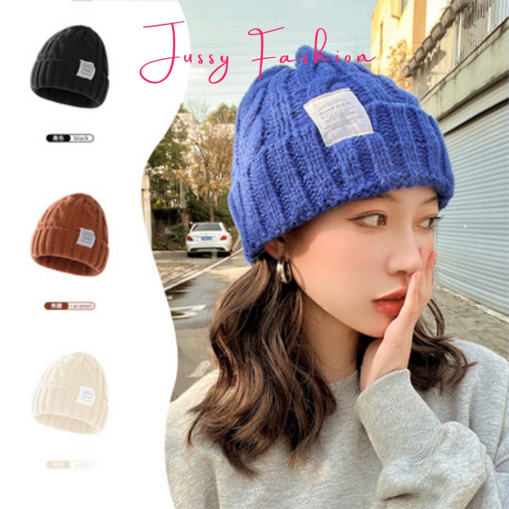 Mũ Len Beanie Dệt Kim Hàn Quốc Chất Len Dày Siêu Ấm Áp 8 Màu Hot Jussy Fashion Phong Cách Mũ Vinatge Ulzzang Unisex