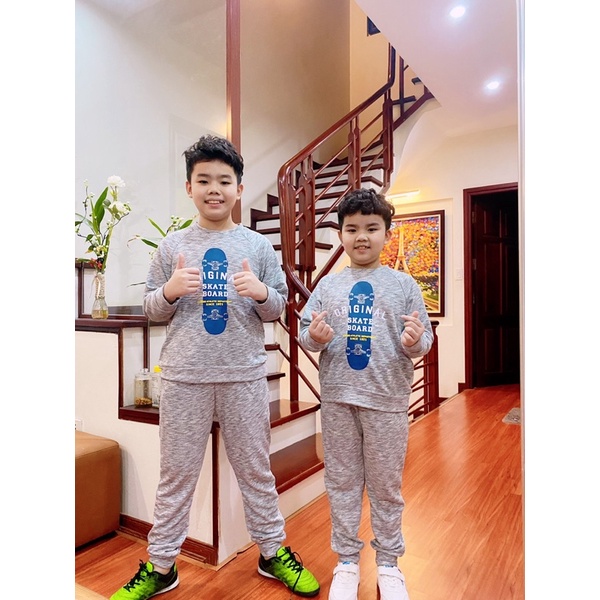 Thanh lý- Bộ nỉ da cá bé trai, bé gái size 8-14kg