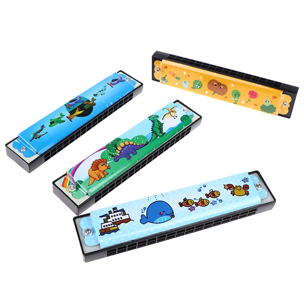 QUINTON Mini Harmonica Professional Enlightenment Toy Educational Toys Creative Double-Row 16 Holes Personalized Musical Instrument Children Gift Wind Instrument