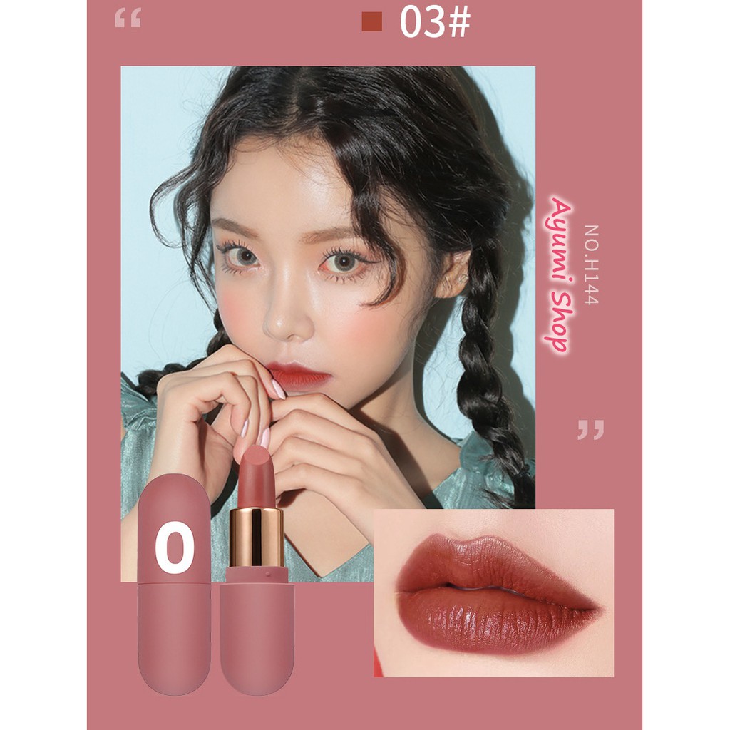 Bộ son thỏi học sinh Capsule 520 Velvet Mini 3 cây + Quà tặng Vòng tay phong thủy