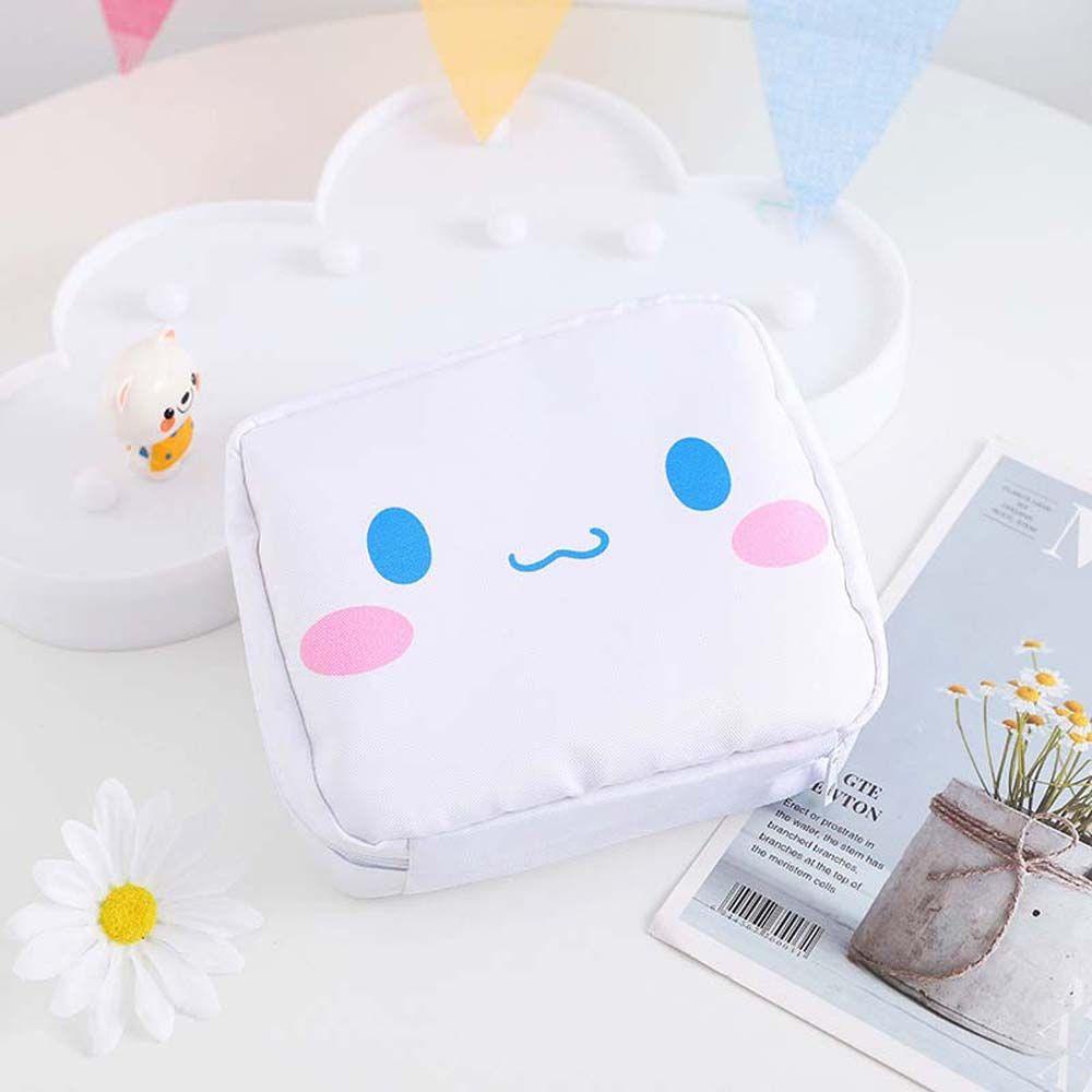 Túi Đựng Băng Vệ Sinh Tai Nghe / Tiền Xu Hình Cinnamoroll / Cún Tampon Có Khóa Kéo Kiểu Hàn Quốc Cho Nữ