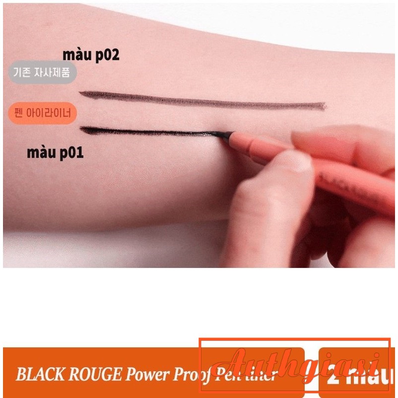 [Mã COS1901 hoàn 8% xu đơn 250K] Kẻ mắt dạ Black Rouge Power Proof Pen Liner không lem siêu chống nước | BigBuy360 - bigbuy360.vn