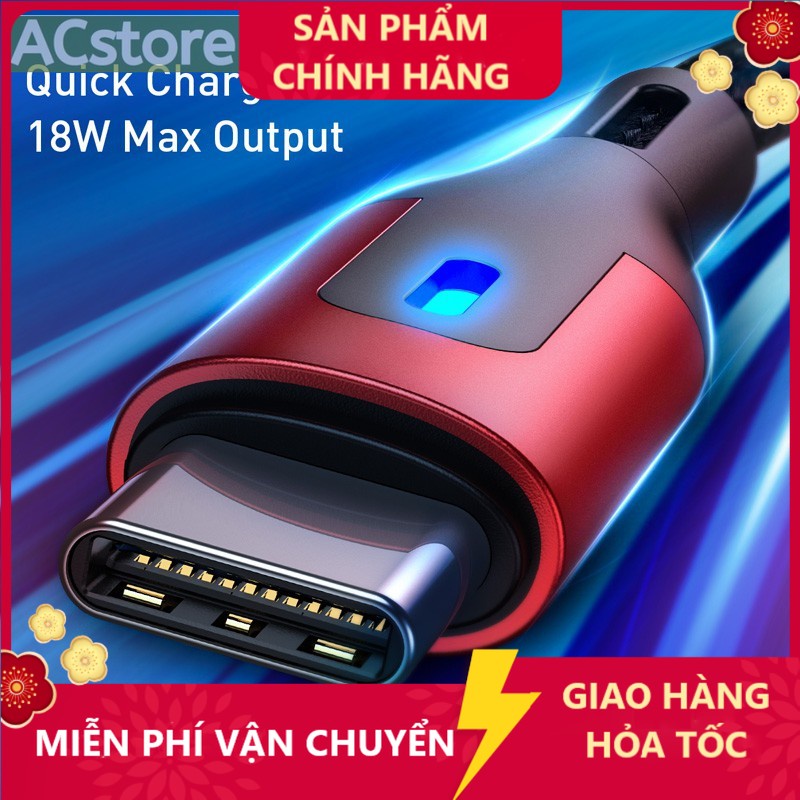 Dây Cáp Sạc Baseus Tốc Độ Nhanh Kết Nối Usb Type C 3.0 Cho Redmi Note 9 / 9s / 8 Pro  ACstore